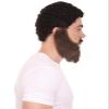 BC GOODS BY Mens Medium Synthetic Fiber Beard Mustache Set | Realistic Facial Hair Accessory for Men | Fake Beard Sets for Halloween, Christmas, and Costume Party - Dark Brown view 4