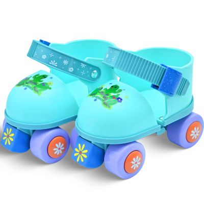 SMOOJOY Toddler Roller Skates for Kids Boys Girls Ages 2-5 Adjustable Quad Skate Shoes for Beginners Green Rollerskates patines para nios