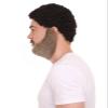 BC GOODS BY Mens Medium Synthetic Fiber Beard Mustache Set | Realistic Facial Hair Accessory for Men | Fake Beard Sets for Halloween, Christmas, and Costume Party - Brown view 3
