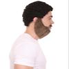 BC GOODS BY Mens Medium Synthetic Fiber Beard Mustache Set | Realistic Facial Hair Accessory for Men | Fake Beard Sets for Halloween, Christmas, and Costume Party - Brown view 4