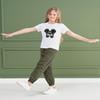 ARTMINE Girls 2-Piece Clothing Sets Sleeve Printed T-shirt+Casual Drawstring Elastic Waist Cargo Pants, US 9-10 Years = Tag 150 view 2