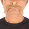 BC GOODS BY Men's Extended Cowboy Mustache Novelty Faux Facial Hair, Light Brown view 1