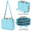 Barsine Messenger Bag for Women and Men, Multi-Pocket & Compartments Everyday Tote, Lightweight Canvas Bible Sturdy Bag view 2