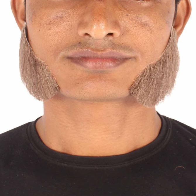BC GOODS BY Men's Human Hair Mutton Chops Side Burns Beard Cosplay Facial Hair, Brown
