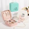 Chrifansi Personalized Jewelry Box Customized Travel Jewelry Case Leather Small Personalized Gifts for Women Girls-Name & Birth Flower Month (Style 9) view 2