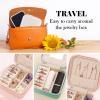 Chrifansi Personalized Jewelry Box Customized Travel Jewelry Case Leather Small Personalized Gifts for Women Girls-Name & Birth Flower Month (Style 9) view 3