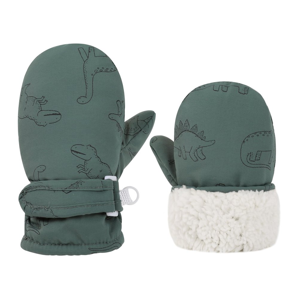 Urban Virgin Infant Baby Toddler Kids Winter Mittnes Lined Fleece Warm Waterproof Ski Snow Gloves For Boys Girls Ocean Dino 6-24 Months