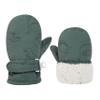 Urban Virgin Infant Baby Toddler Kids Winter Mittnes Lined Fleece Warm Waterproof Ski Snow Gloves For Boys Girls Ocean Dino 6-24 Months view 1