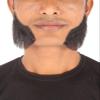 BC GOODS BY Men's Human Hair Mutton Chops Side Burns Beard Cosplay Facial Hair, Black view 1