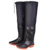 EMCXXCJQ Hip Waders for Men Waterproof Fluffy Insulation Warm Wader Anti Slip Oxford Sole PVC Waterproof Fabric Adjustable Strap(7) view 2
