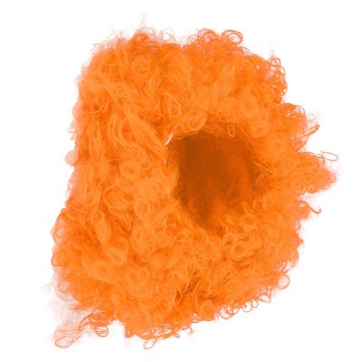 LIANGLIDE Halloween Costume Wig, Adult Innovative Color Party Wig Halloween Interesting Headgear for Circus Troup Football (Orange)