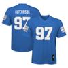 Outerstuff Youth Aidan Hutchinson Blue Detroit Lions Replica Jersey view 1