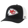 47 Men's Black/White Kansas City Chiefs Team Unstructured Trucker Adjustable Hat view 1