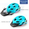BIMALSIC Kids Youth Bike Helmet -with Removable Visor,Child Helmet for Boys and Girls 54-57cm (Ages 5-8-12-14 Years) Cyan Color view 2