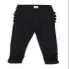 RuffleButts Black Baby Ruched Bow Leggings - 4T view 2