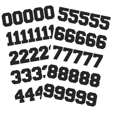 Sports Helmet Numbers 1" by Chalkallaboutit Baseball, Hockey, Football and Lacrosse (Matte Black)