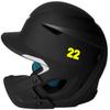 Sports Helmet Numbers 1" by Chalkallaboutit Baseball, Hockey, Football and Lacrosse (Matte Black) view 2
