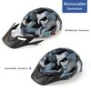 BIMALSIC Kids Youth Bike Helmet -with Removable Visor,Child Helmet for Boys and Girls 54-57cm (Ages 5-8-12-14 Years) Black camo Color view 2