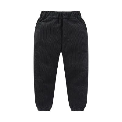 Kids Boy Girl Corduroy Pants School Pants Pull on Joggers Baggy Sweatpants High Elastic Waist (Black, 9-10 Years)