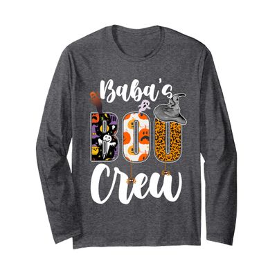 Baba's Boo Crew Halloween Grandpa Grandkids Matching Long Sleeve T-Shirt