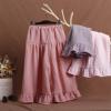Little Girls Palazzo Pants Flowy Wide Leg Cotton Linen Pants Kids Toddler Baby Elastic (Watermelon Red, 12-18 Months) view 2