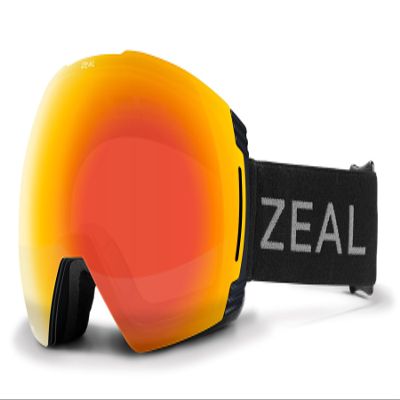 Zeal Optics Cloudfall XL Ski & Snowboard Goggle for Men & Women w/Interchangeable Bonus Lens, OTG, Anti-Fog, Dark Night/Phoenix Mirror