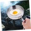 UTHCLO Stainless Steel Non-stick Camping Frying Pan Portable Cookware for Outdoor Cooking Easy to Clean Mini Skillet High-temperature Resistant Camping Cook Pot view 3
