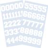 Sports Helmet Numbers 1" by Chalkallaboutit Baseball, Softball, Hockey, Football and Lacrosse (Matte White) view 1