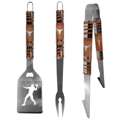 Siskiyou Sports NCAA Texas Longhorns 3 pc Tailgater BBQ Tools, One Size, Team Colors