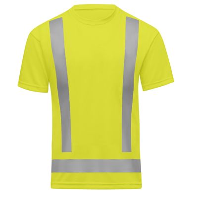 Red Kap Men's Hi-Visibility Short Sleeve Performance Core Tee, Type R, Yellow Lime