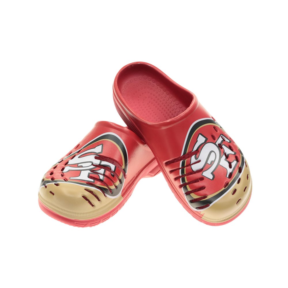 FOCO Men's NFL Colorblock Big Logo Clog, San Francisco, X-Large