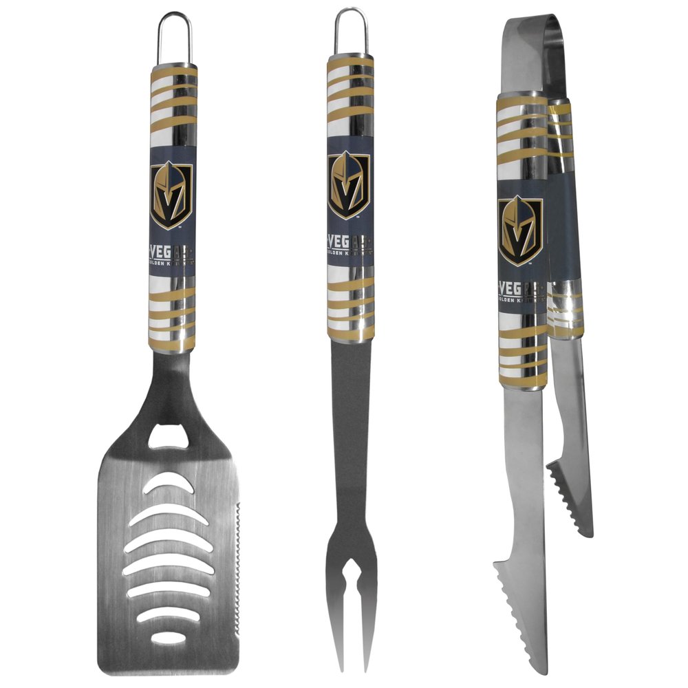 Siskiyou Sports NHL Vegas Golden Knights 3 pc Tailgater BBQ Tools, One Size, Team Colors