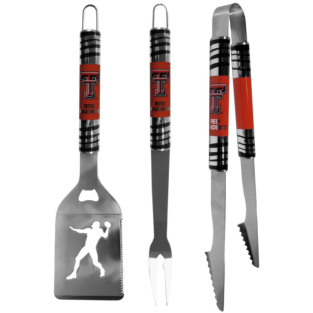 Siskiyou Sports NCAA Texas Tech Red Raiders 3 pc Tailgater BBQ Tools, One Size, Team Colors