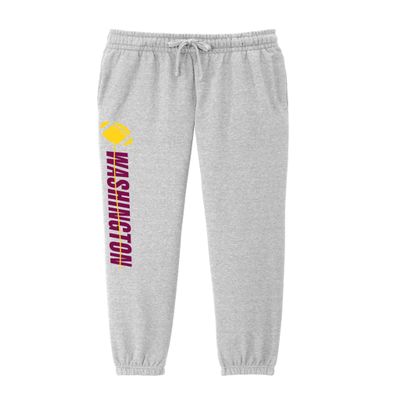 Wally's Custom Apparel Washington Sweatpants with Side Pockets Gray DS2 Small - 2XL Women's (US, Alpha, X-Large, Regular, Regular, Gray)