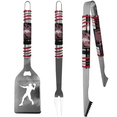 Siskiyou Sports NCAA Arkansas Razorbacks 3 pc Tailgater BBQ Tools, One Size, Team Colors