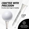 2  Bamboo Golf Tees, Customizable Golf Tees with 24 Characters for Messages Imprinted in Your Chosen Color,Pack of 1000,White view 3