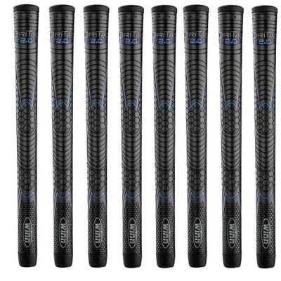 8 Piece Winn 62DT-JBK Dri-Tac 2.0 Golf Grip Midsize (+1/16") Bundle- Next Generation Golf Grip, Durable, Shock Absorbing, Non-Slip, Improves Swing Performance
