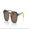 Vogue Eyewear VJ2025 Sunglasses, Full Blue/Dark Brown, 46 mm view 2