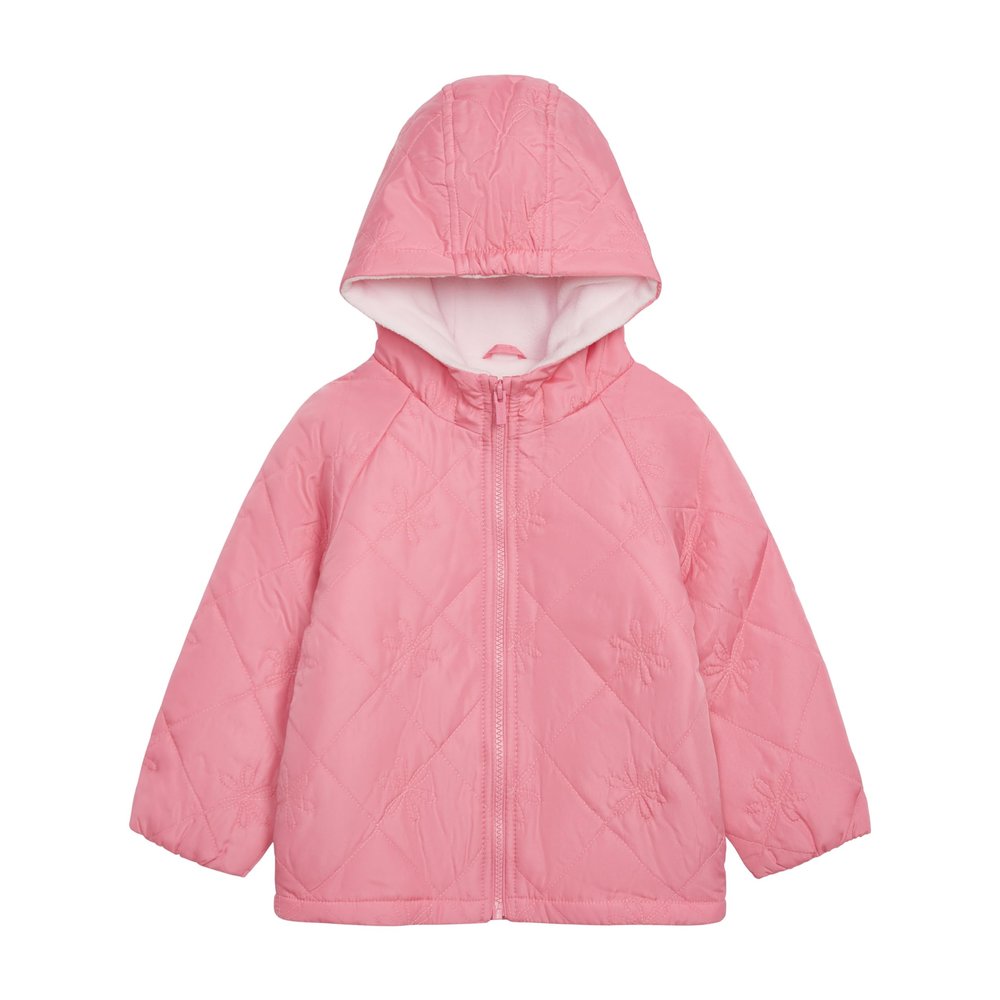 Carter's Girls Daisy Diamond Quilted Midweight Jacket, Pink, 2T