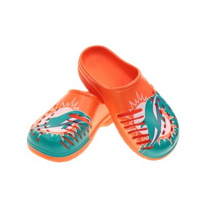 FOCO Men's NFL Colorblock Big Logo Clog, Miami Dolphins, X-Large