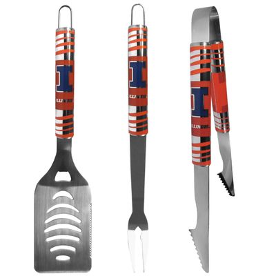 Siskiyou Sports NCAA Illinois Fighting Illini 3 pc Tailgater BBQ Tools, One Size, Team Colors