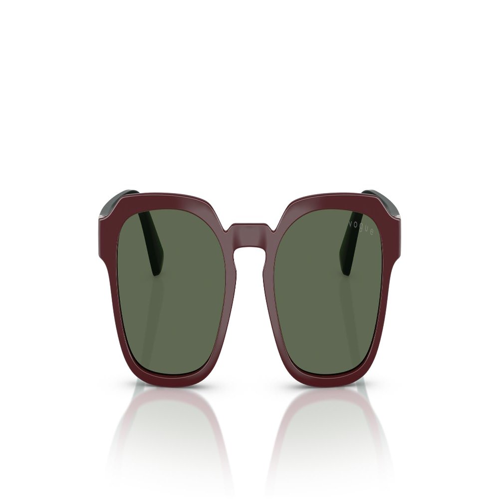 Vogue Eyewear VJ2025 Sunglasses, Full Bordeaux/Dark Green, 46 mm