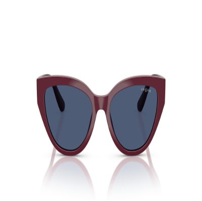 Vogue Eyewear VJ2026 Sunglasses, Full Cherry/Dark Blue, 50 mm
