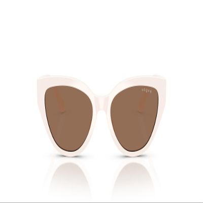 Vogue Eyewear VJ2026 Sunglasses, Ivory/Dark Brown, 50 mm