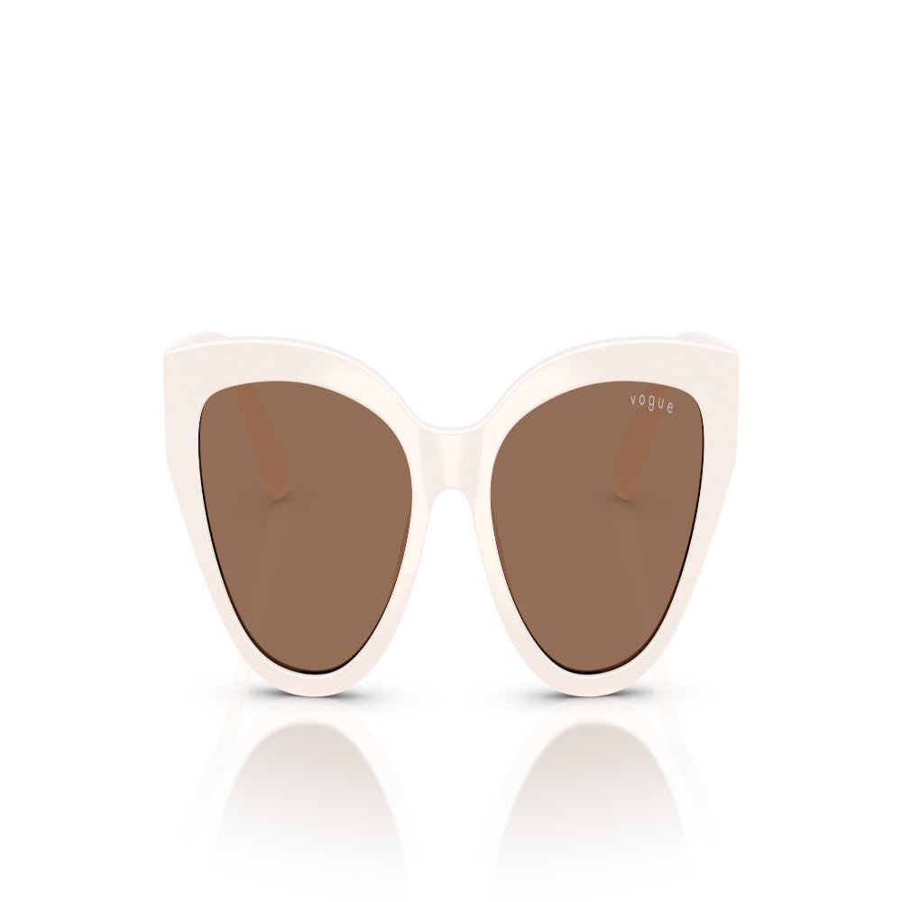 Vogue Eyewear VJ2026 Sunglasses, Ivory/Dark Brown, 50 mm