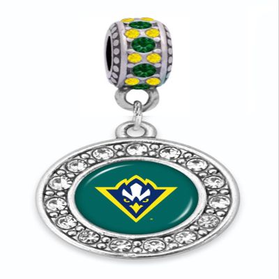 UNCW Crystal Charm-Compatiable with Pandora Style Bracelets