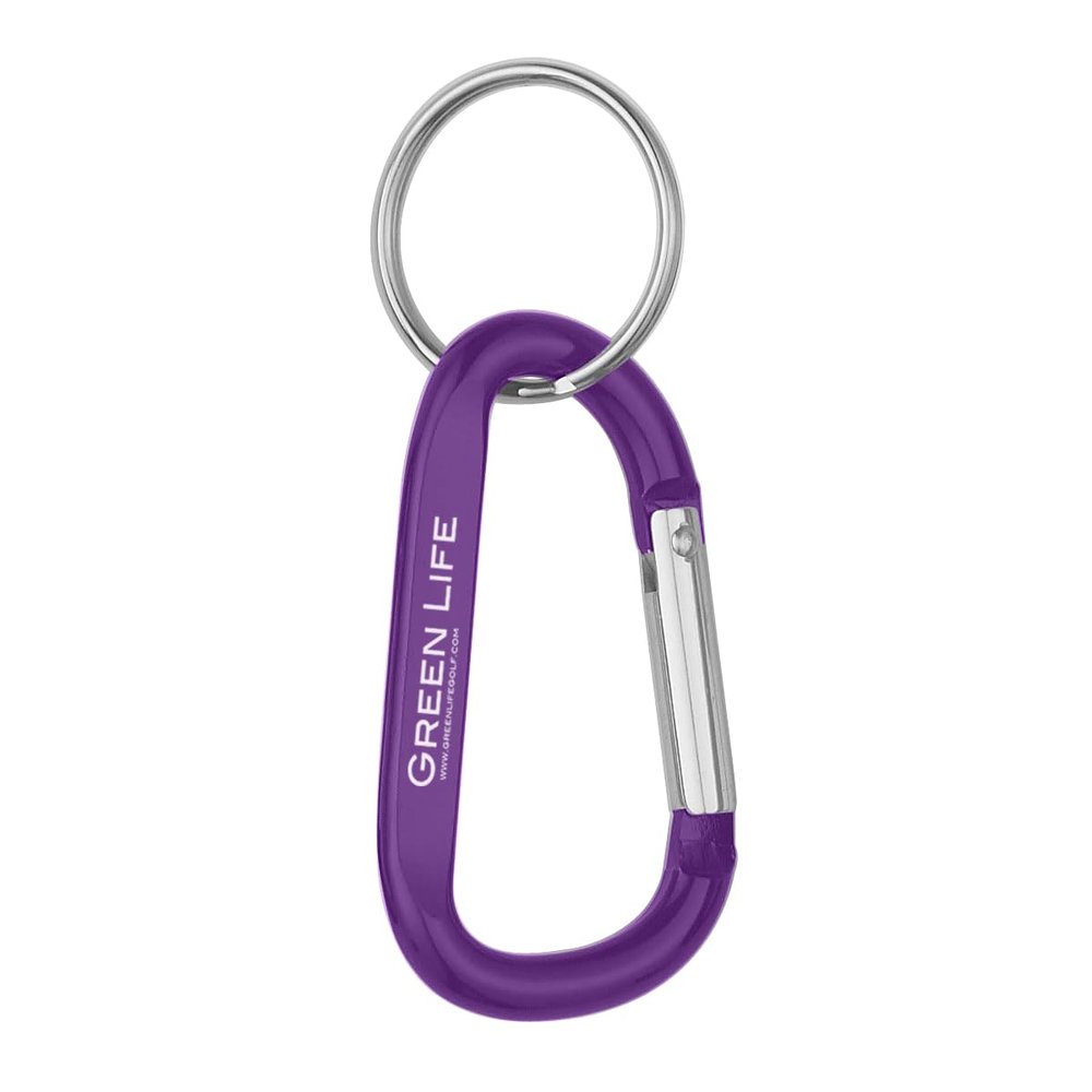 8mm Carabiner with Split Ring Add Customized Text Name or Personalized Image $1.12 Each - Sold in Pack of 300 - Purple