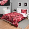 FOCO Detroit Red Wings NHL Team Color Bed in a Bag Comforter Bedding 5 Piece Set - Full view 1