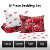 FOCO Detroit Red Wings NHL Team Color Bed in a Bag Comforter Bedding 5 Piece Set - Full view 3