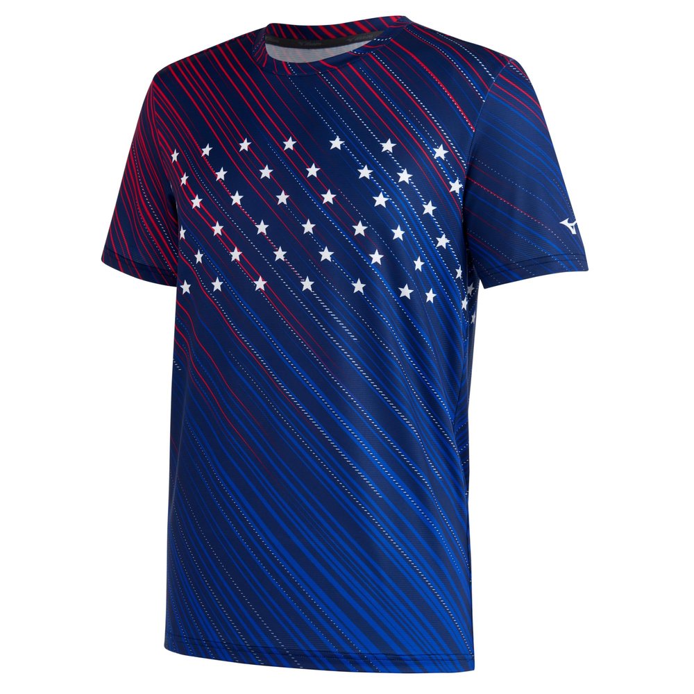 Mizuno Men's Patriot Star Printable Short Sleeve, Medieval Blue